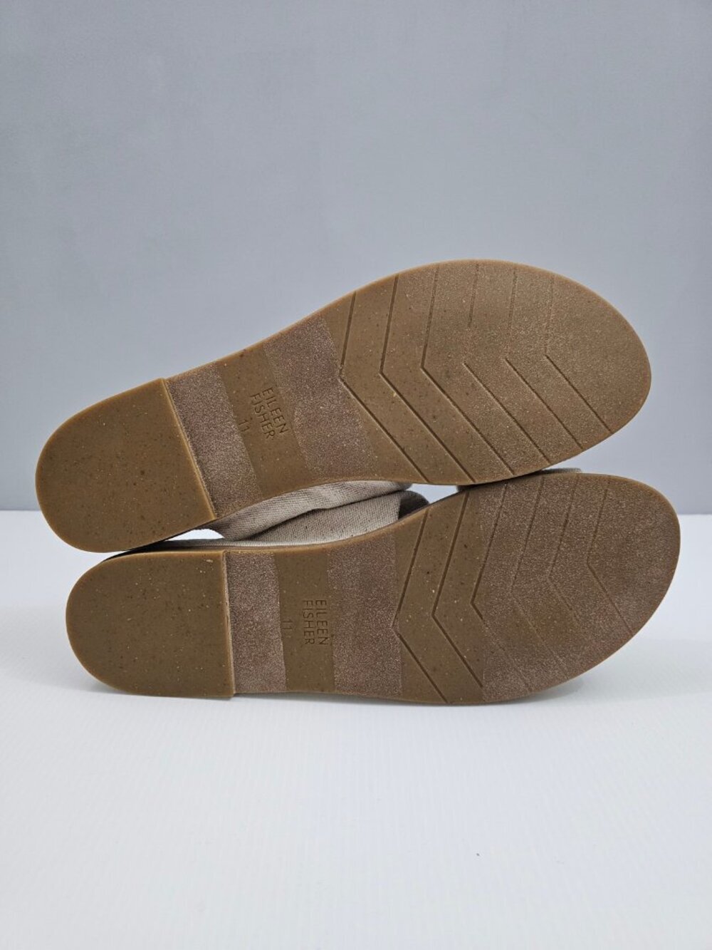 Eileen Fisher Dello Knot Slide Sandals Womens 11 Linen Natural Comfort Minimal - Picture 11 of 13